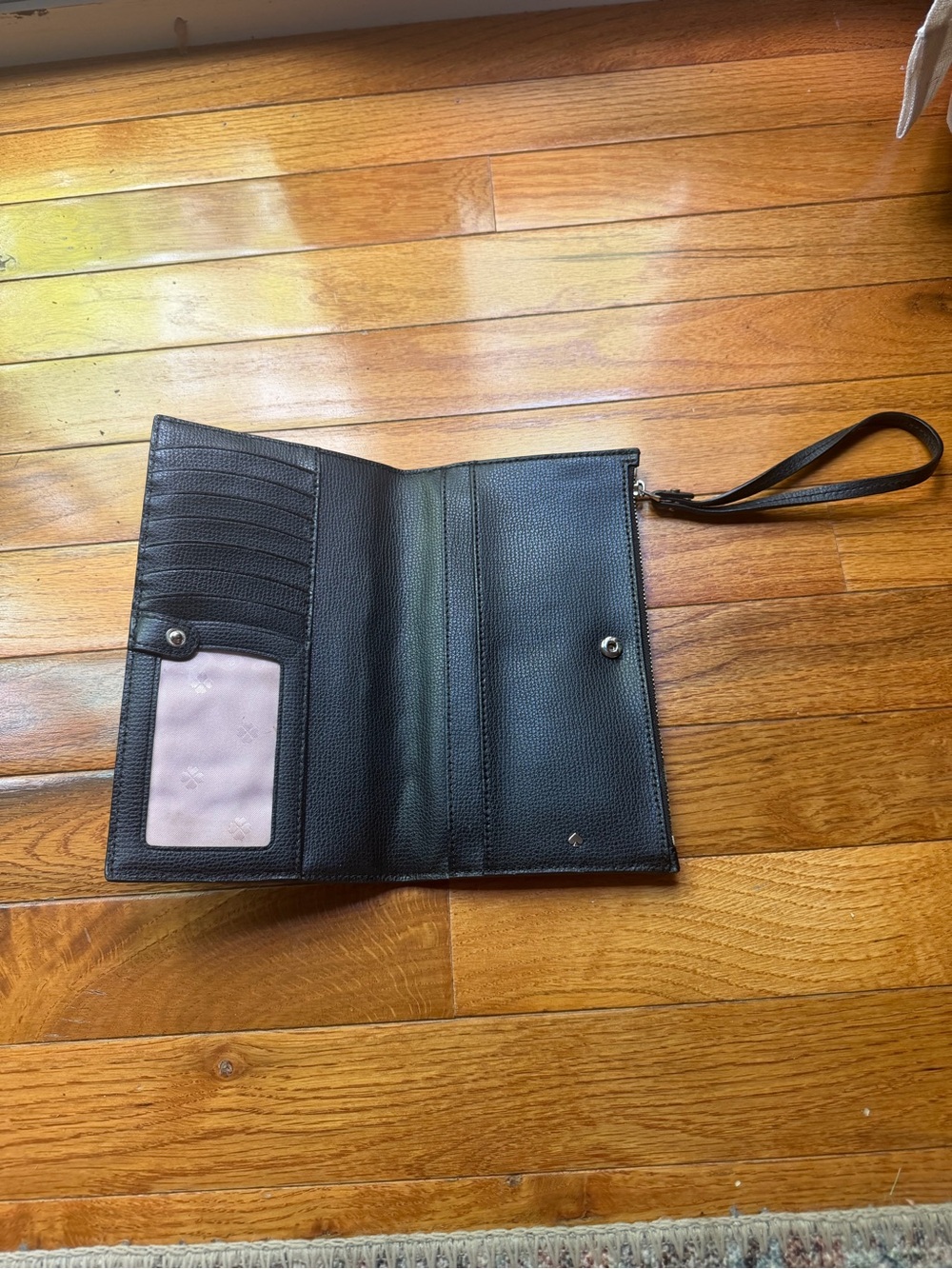 kate spade Black Leather Wristlet Wallet with Detachable Strap - Picture 3 of 4